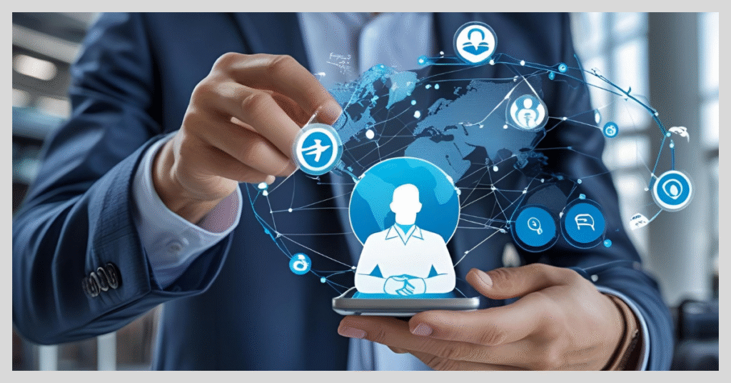 Infographic on selecting the ideal cloud service provider for businesses, highlighting technology's role in travel security