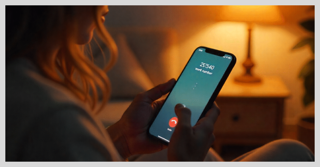 A woman on her phone, making a call to a friend, showcasing the convenience of using eSIM for multiple numbers.